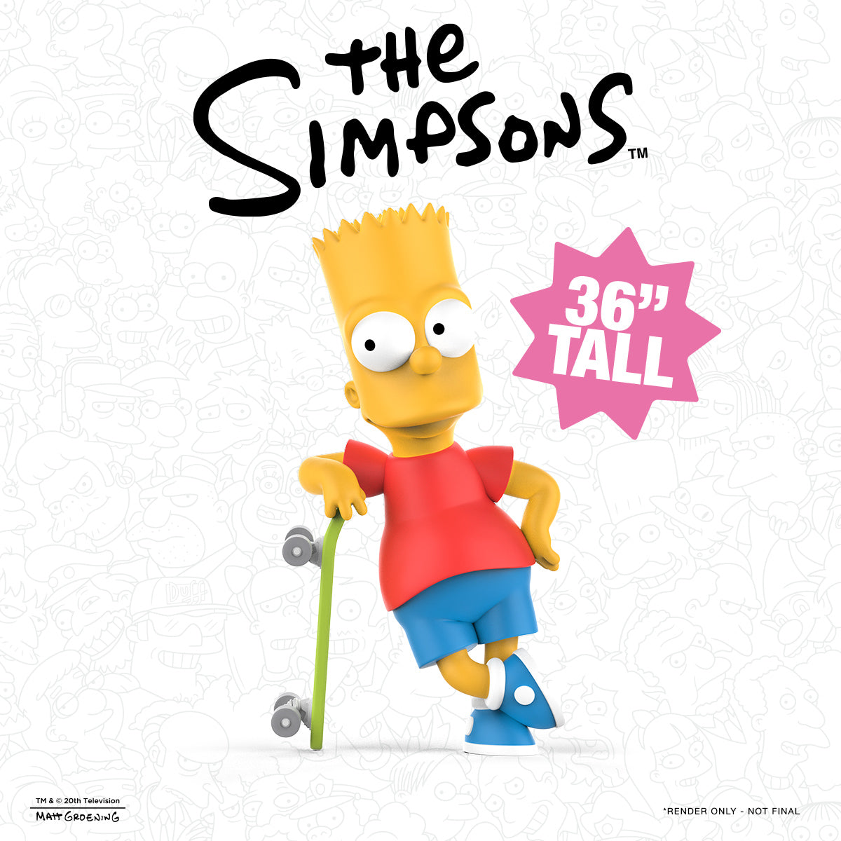 The Simpsons - Bart Simpson 36" Art Giant (PRE-ORDER)