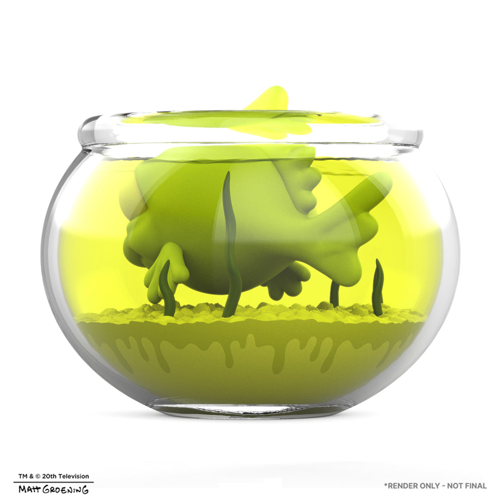The Simpsons - Blinky in Fish Bowl 5.5” Glow-in-the-Dark Vinyl Art Figure (Radioactive Edition) - Kidrobot.com Exclusive (PRE-ORDER)