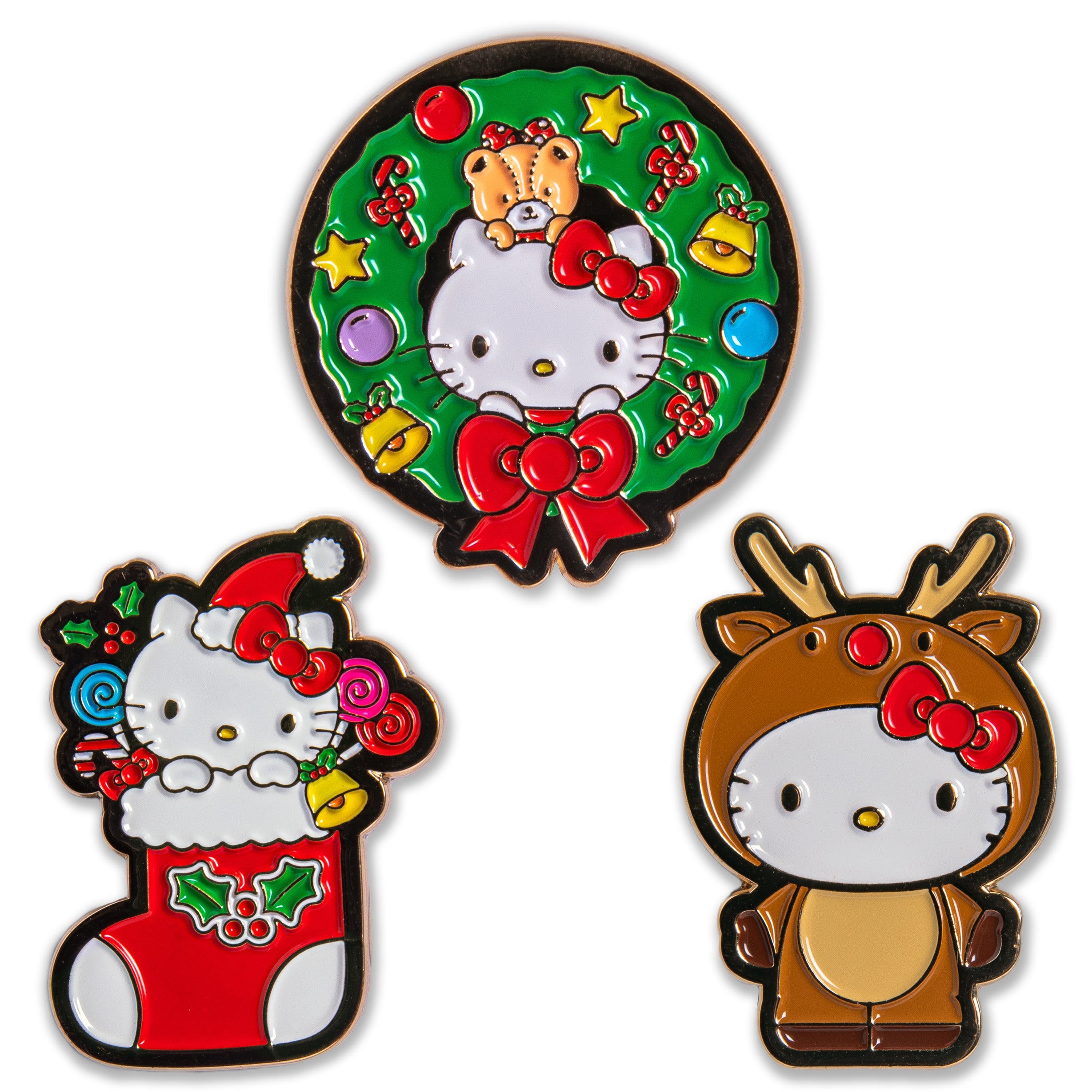 Hello Kitty® Holiday 1.5" Enamel Pin Set