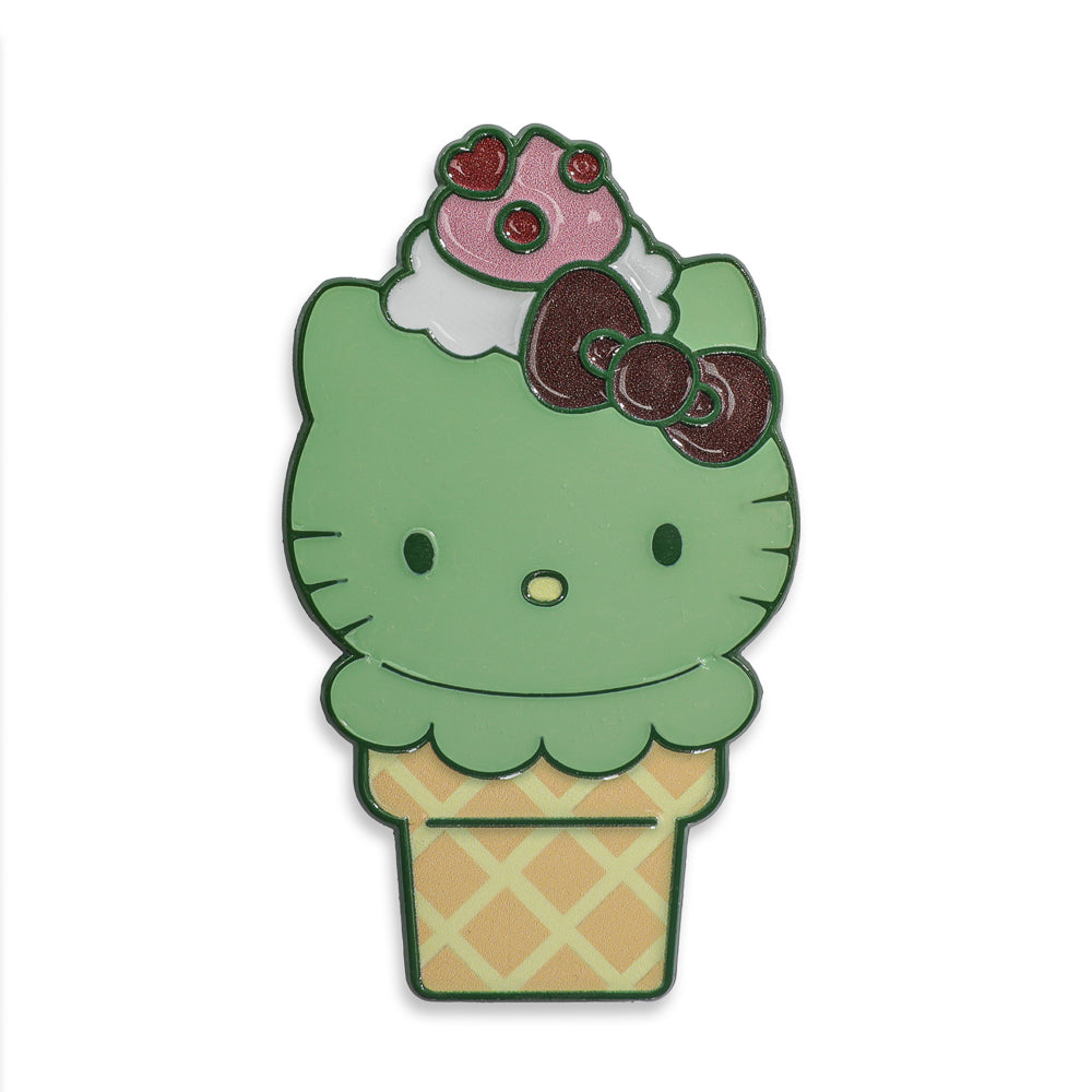 2025 CON EXCLUSIVE: Hello Kitty® Ice Cream Pin - Glow-in-the-Dark Matcha with Chocolate Edition (Limited Edition of 300) (PRE-ORDER)