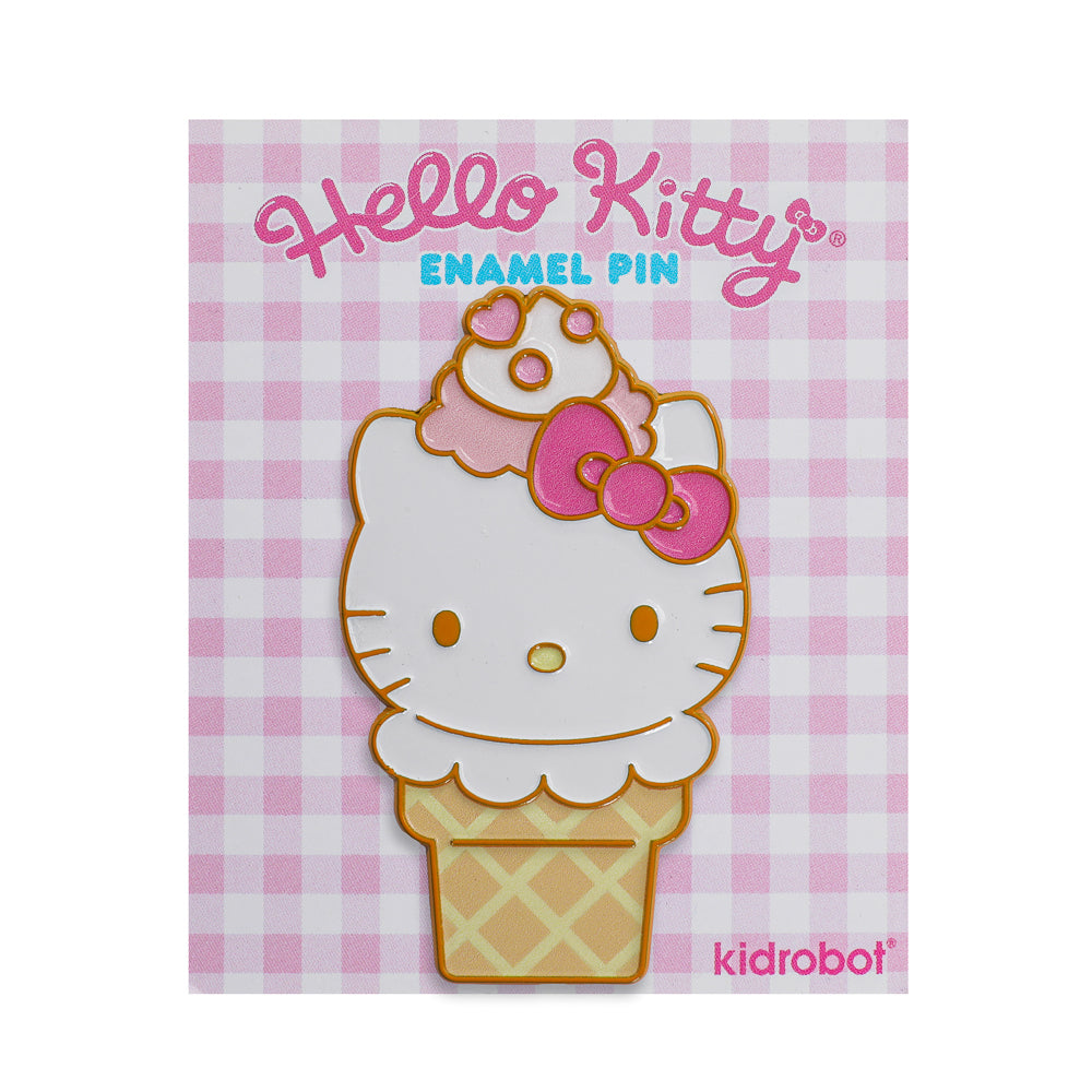 2025 CON EXCLUSIVE: Hello Kitty® Ice Cream Cone Art Figure & Pin Bundle - Vanilla with Strawberry Edition (Limited Edition)