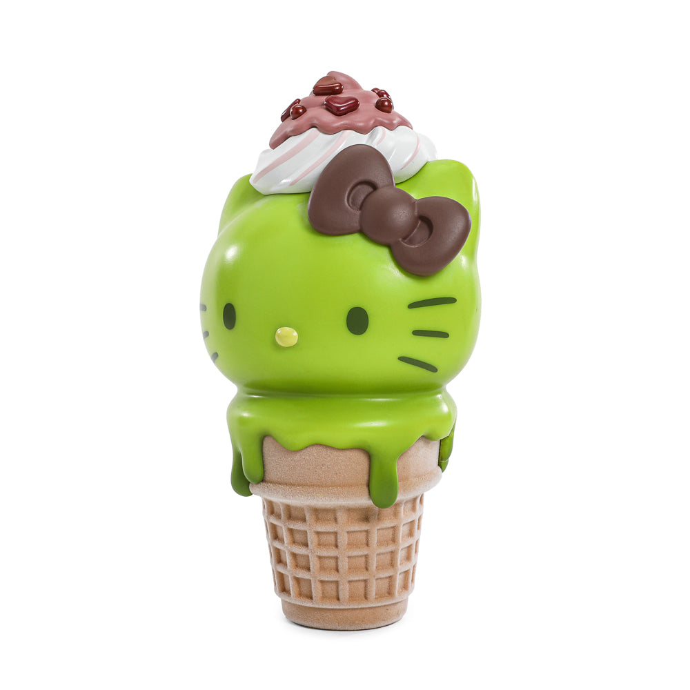 2025 CON EXCLUSIVE: Hello Kitty® Ice Cream Cone Art Figure & Pin Bundle - Glow-in-the-Dark Matcha with Chocolate Edition (Limited Edition)