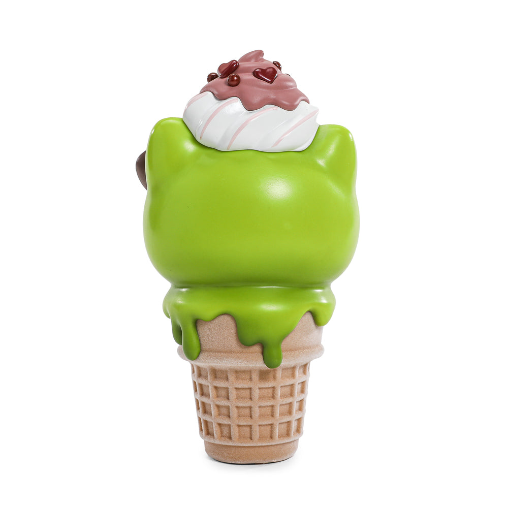 2025 CON EXCLUSIVE: Hello Kitty® Ice Cream Cone Art Figure & Pin Bundle - Glow-in-the-Dark Matcha with Chocolate Edition (Limited Edition)