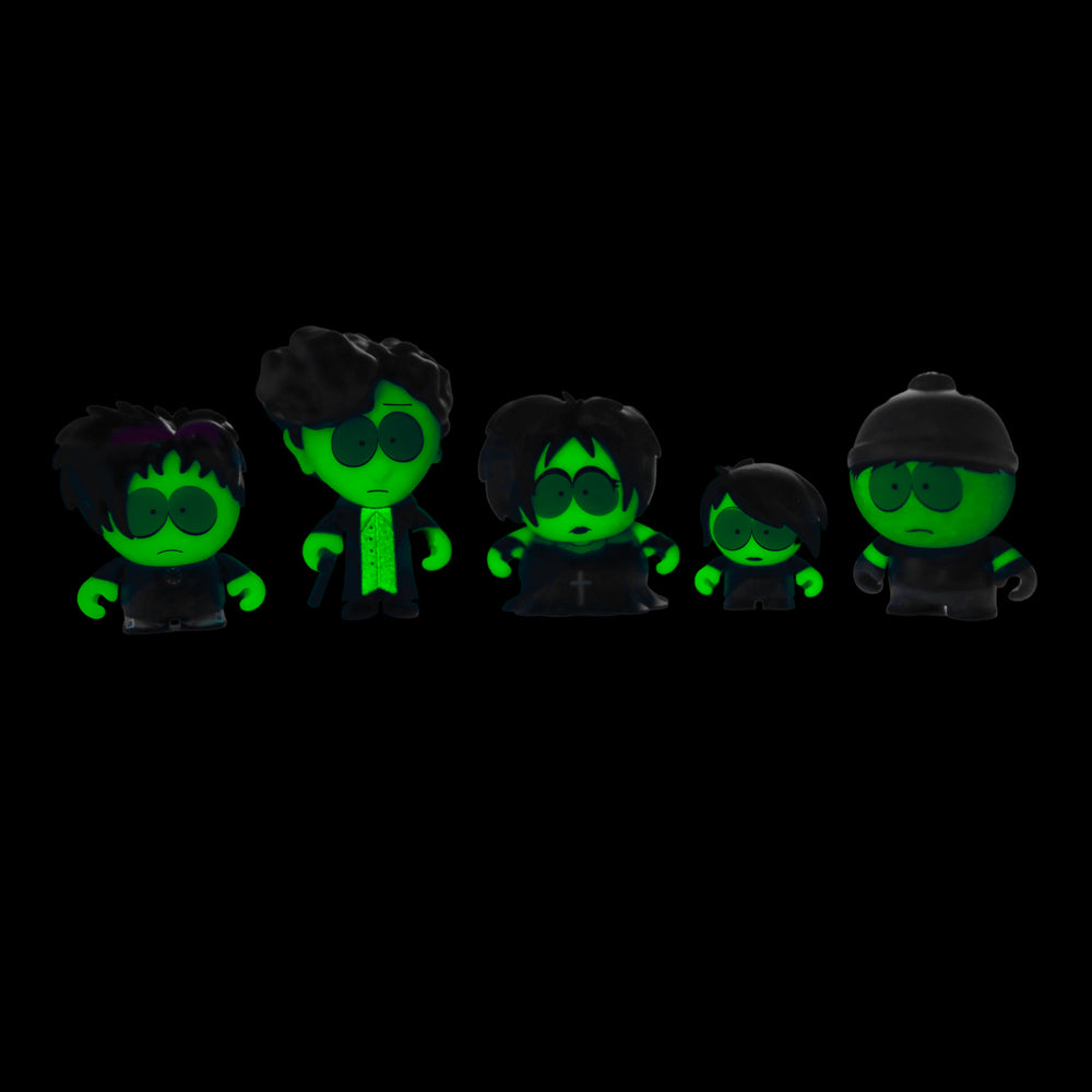2024 CON EXCLUSIVE: South Park Goth Kids Glow-in-the-Dark Vinyl Mini Figures 5-Pack (Limited Edition of 500)