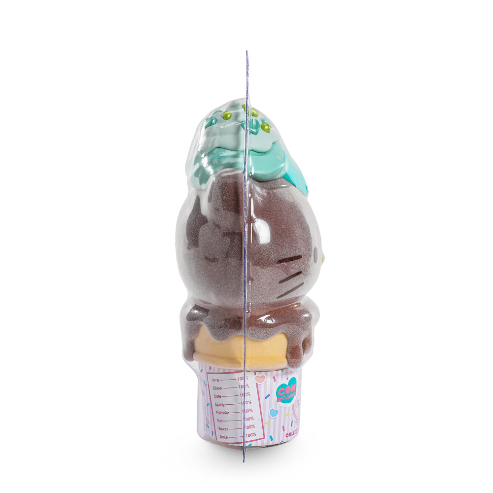 2025 CON EXCLUSIVE: Hello Kitty® Ice Cream Cone 6” Vinyl Art Figure – Flocked Chocolate with Mint Edition (Limited Edition of 500) (PRE-ORDER)