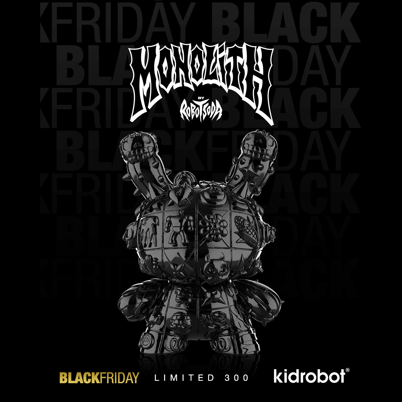 MONOLITH Dunny 8" Sculpted Vinyl Art Figure by ROBOT SODA - ONYX Edition (Limited Edition of 300) (PRE-ORDER)